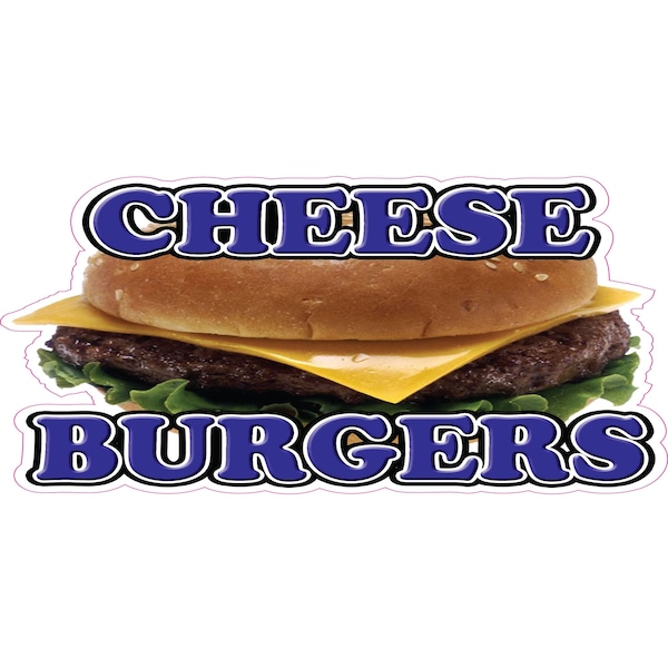 CHEESEBURGERS DECAL sticker hamburger burger supplies stand cart trailer, D-36 Cheeseburgers